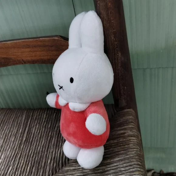 DICK BRUNA Miffy Tiamo Bunny Rabbit Lovey Baby Rattle plush stuffed animal 9in - Picture 6 of 13